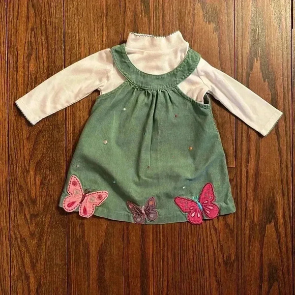 Bonnie Baby Green Jumper With White Onesie Size 12 M - Picture 11 of 11